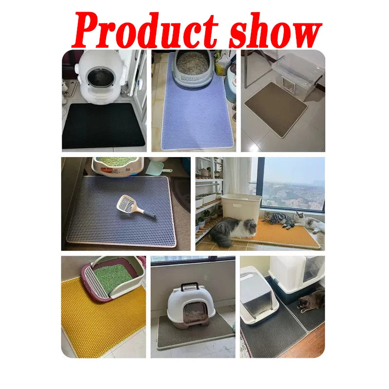 Large Waterproof Cat Litter Mat Double Layer Non-Slip