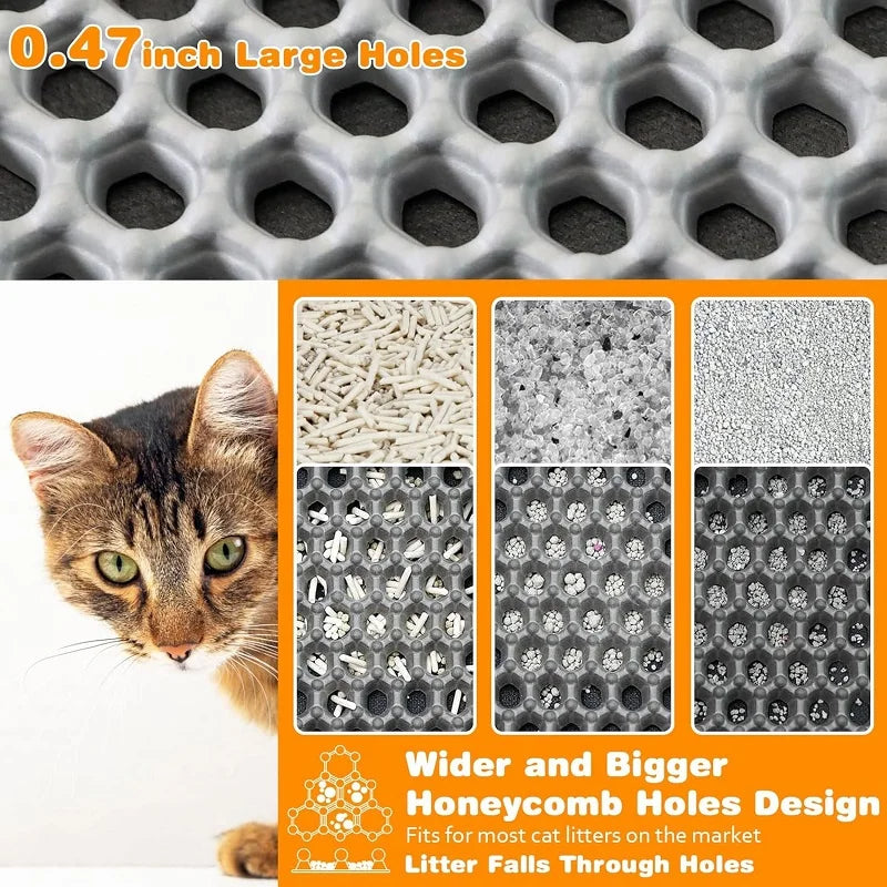 Large Waterproof Cat Litter Mat Double Layer Non-Slip