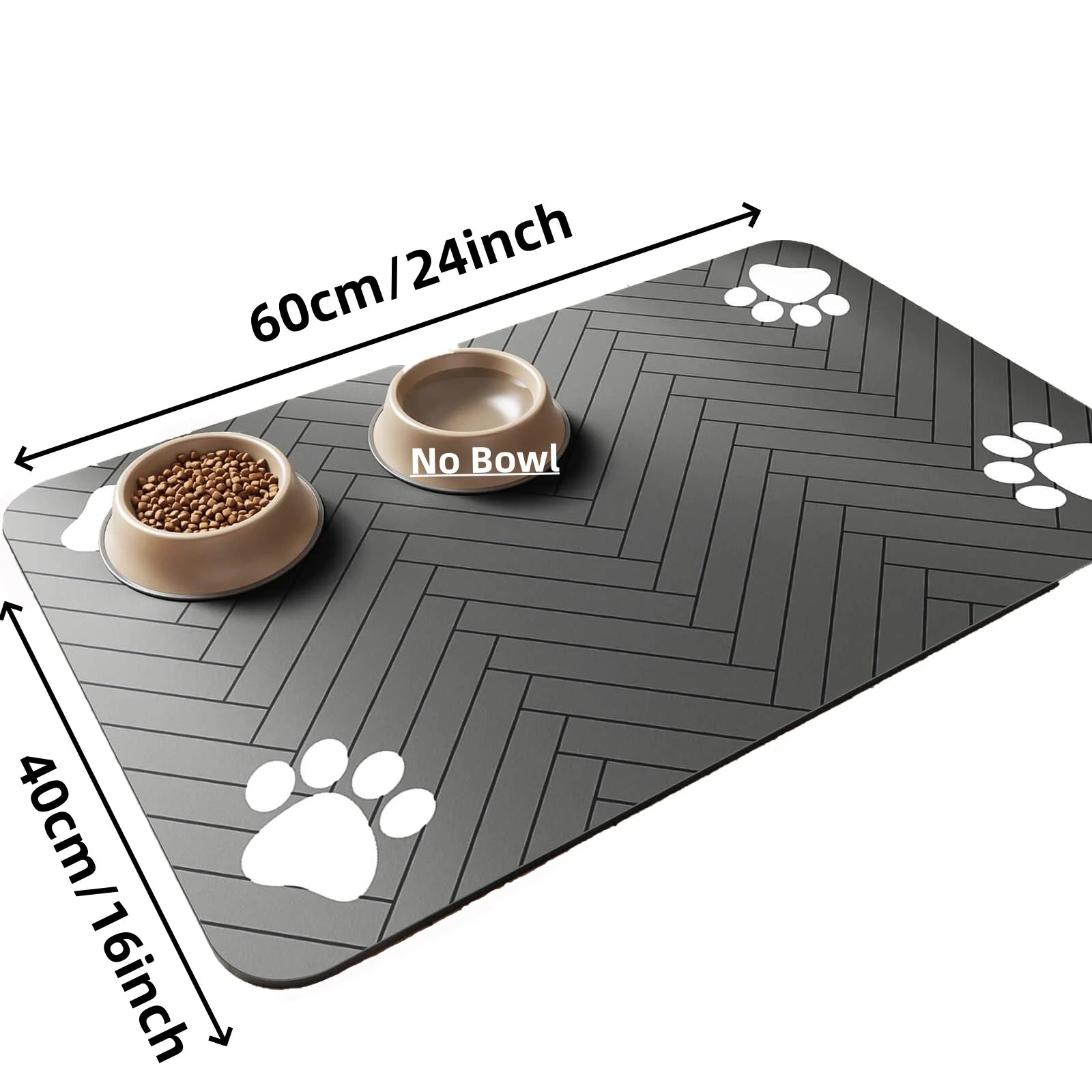 Absorbent Pet Feeding Mat for Food and Water Bowls Waterproof Non-Slip