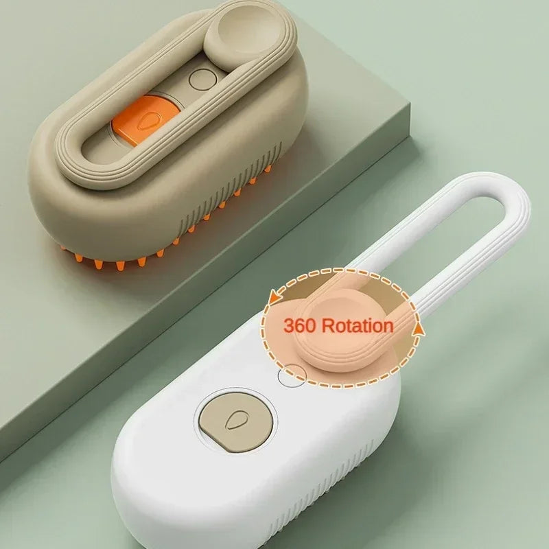 Pet Steam Brush 3 in 1 Cat and Dog Grooming Comb