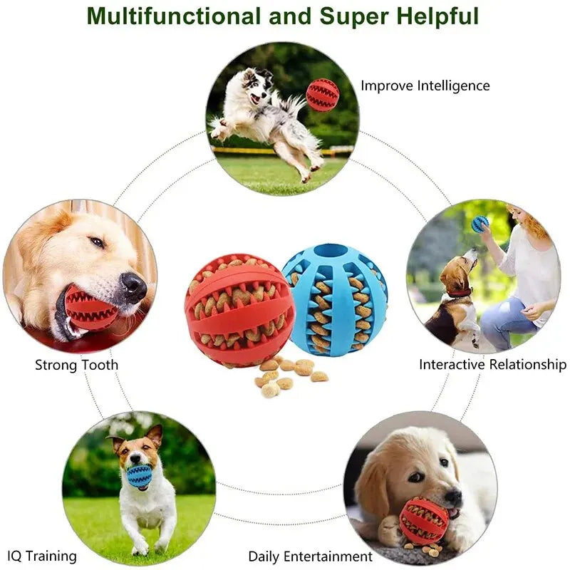Dog Treat Ball Chew Toy Bite Resistant