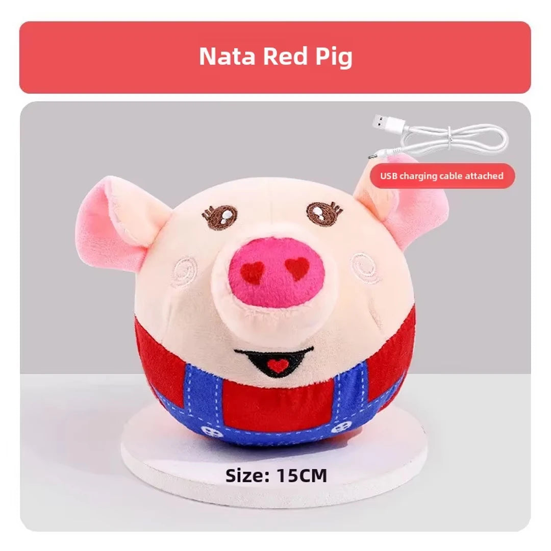 Interactive Electric Plush Jumping Dog Ball – USB Rechargeable Toy
