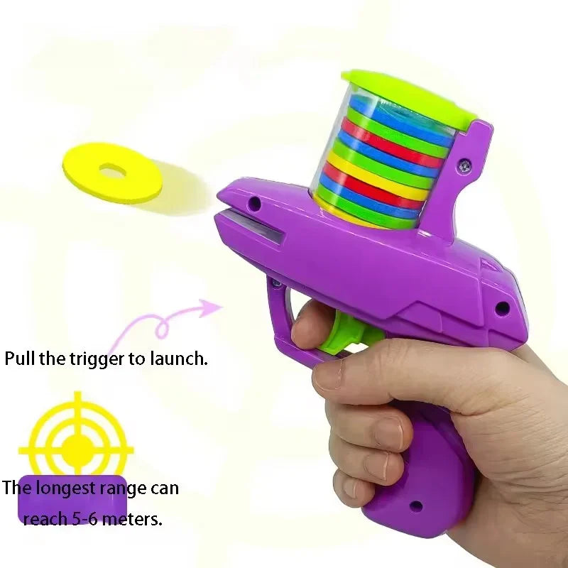 Pet Flying Disc Launcher with 15 Foam Discs