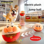 Interactive Electric Plush Jumping Dog Ball – USB Rechargeable Toy