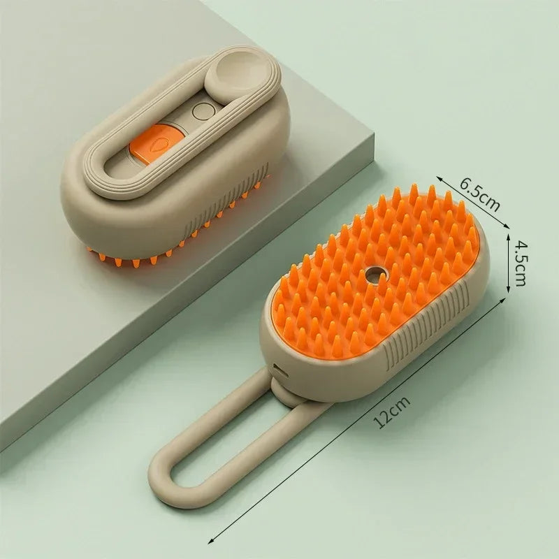 Pet Steam Brush 3 in 1 Cat and Dog Grooming Comb
