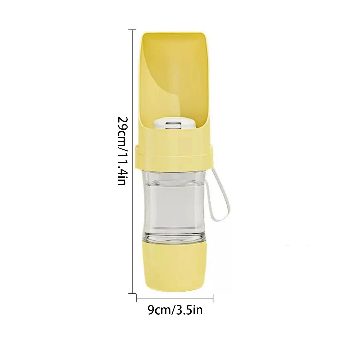 Portable Dog & Cat Water Bottle 500ml with Food Storage