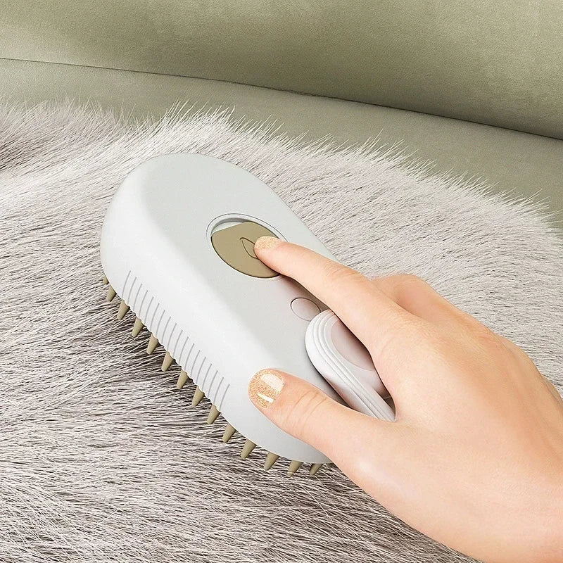 Pet Steam Brush 3 in 1 Cat and Dog Grooming Comb