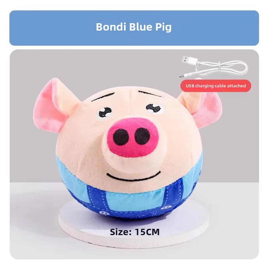Interactive Electric Plush Jumping Dog Ball – USB Rechargeable Toy