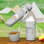 Portable Dog & Cat Water Bottle 500ml with Food Storage