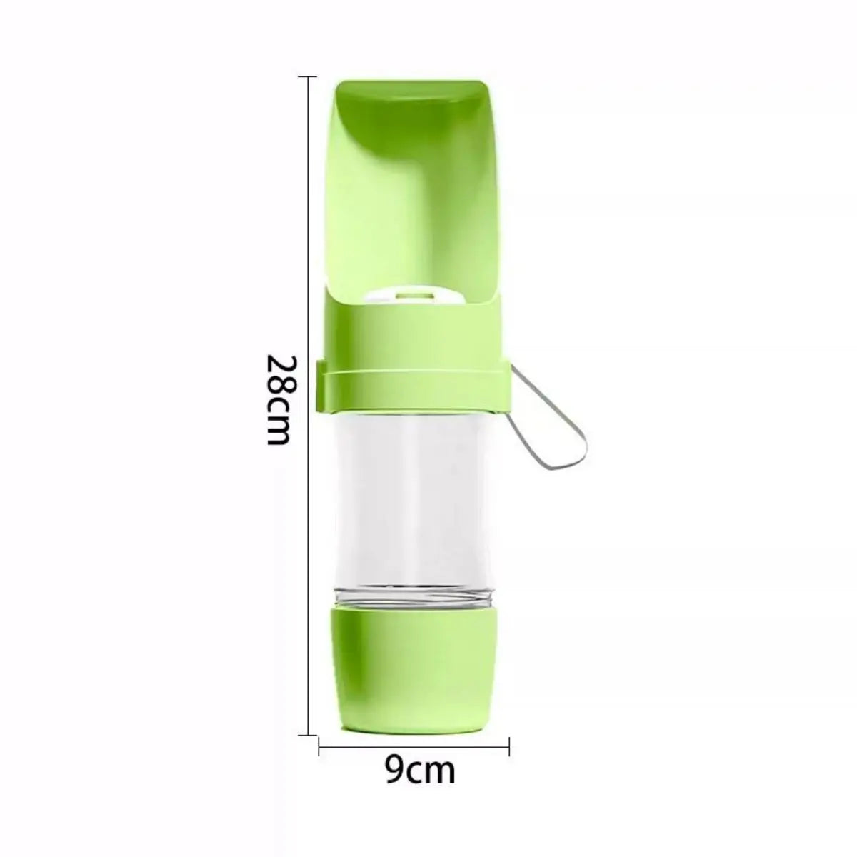 Portable Dog & Cat Water Bottle 500ml with Food Storage