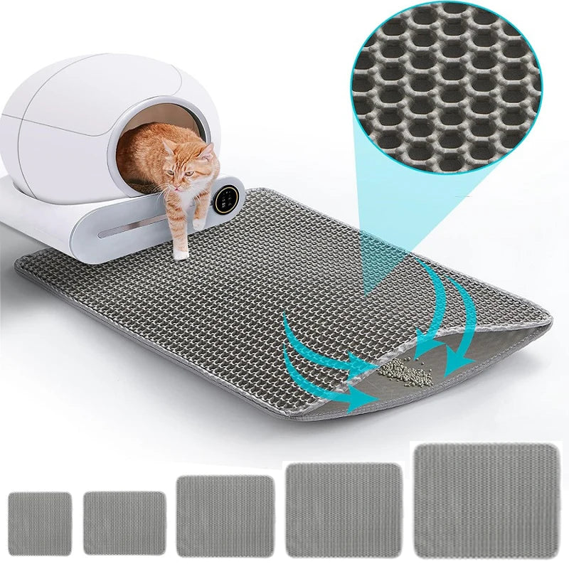 Large Waterproof Cat Litter Mat Double Layer Non-Slip