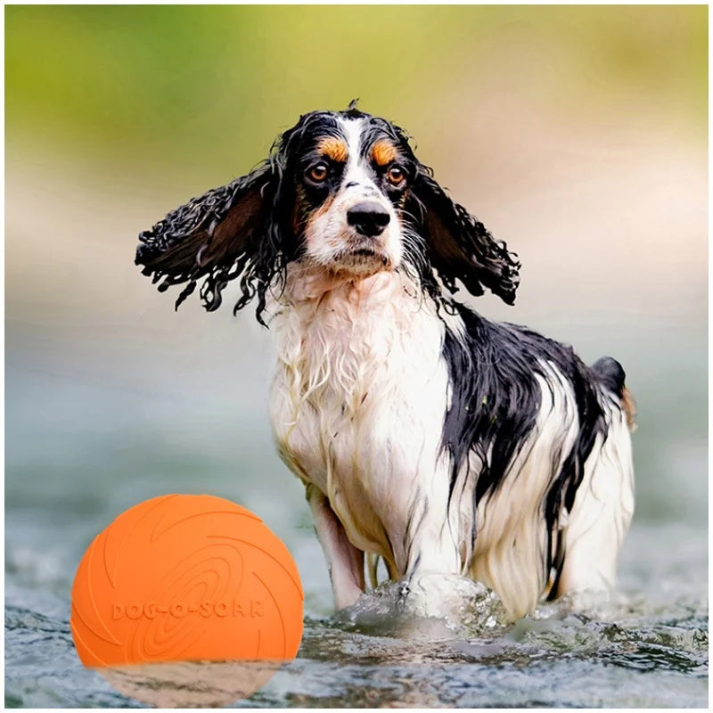 Silicone Dog Flying Disc Chew Toy