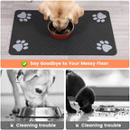 Absorbent Pet Feeding Mat for Food and Water Bowls Waterproof Non-Slip