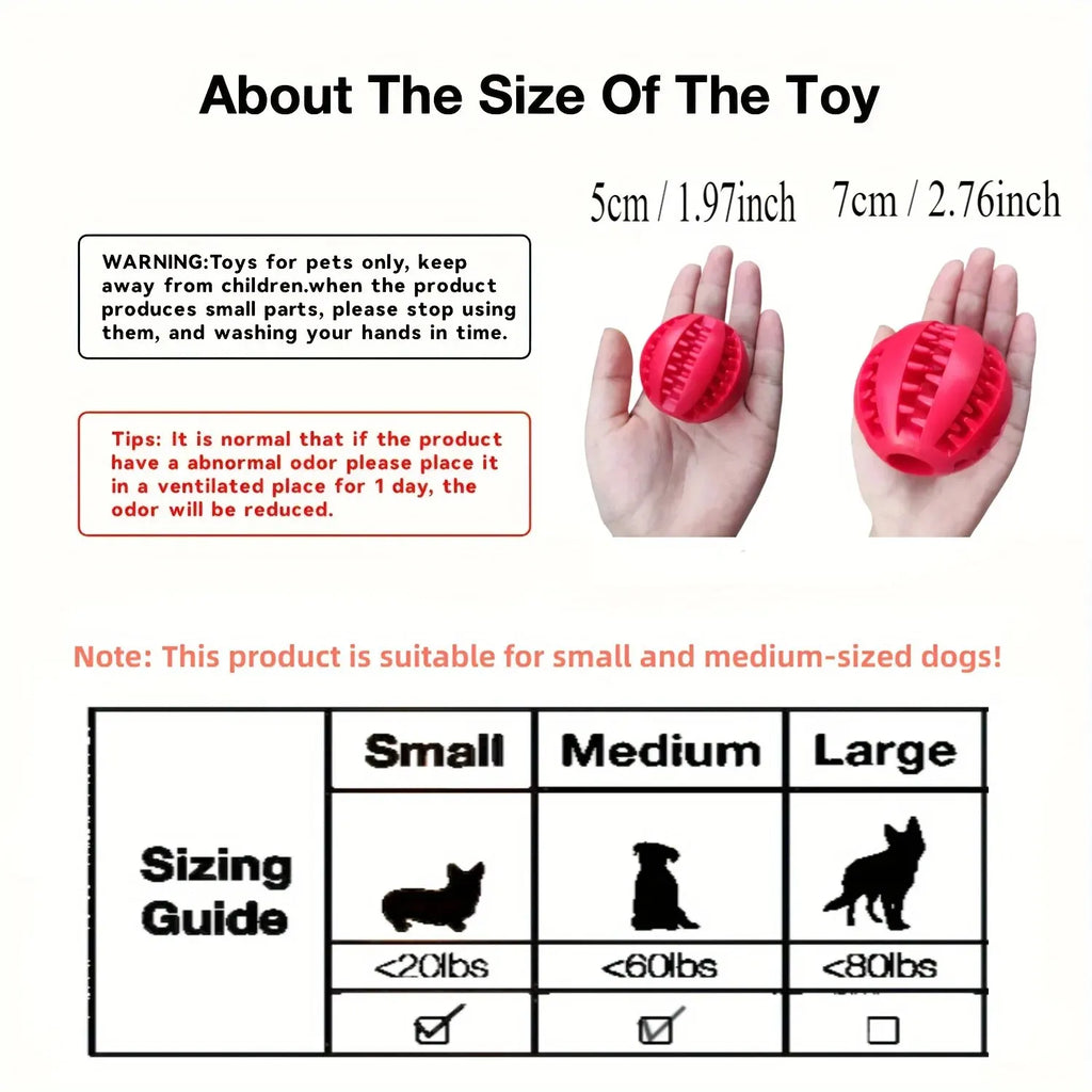 Dog Treat Ball Chew Toy Bite Resistant