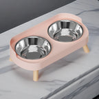 Elevated Pet Feeder with Dual Stainless Steel Bowls