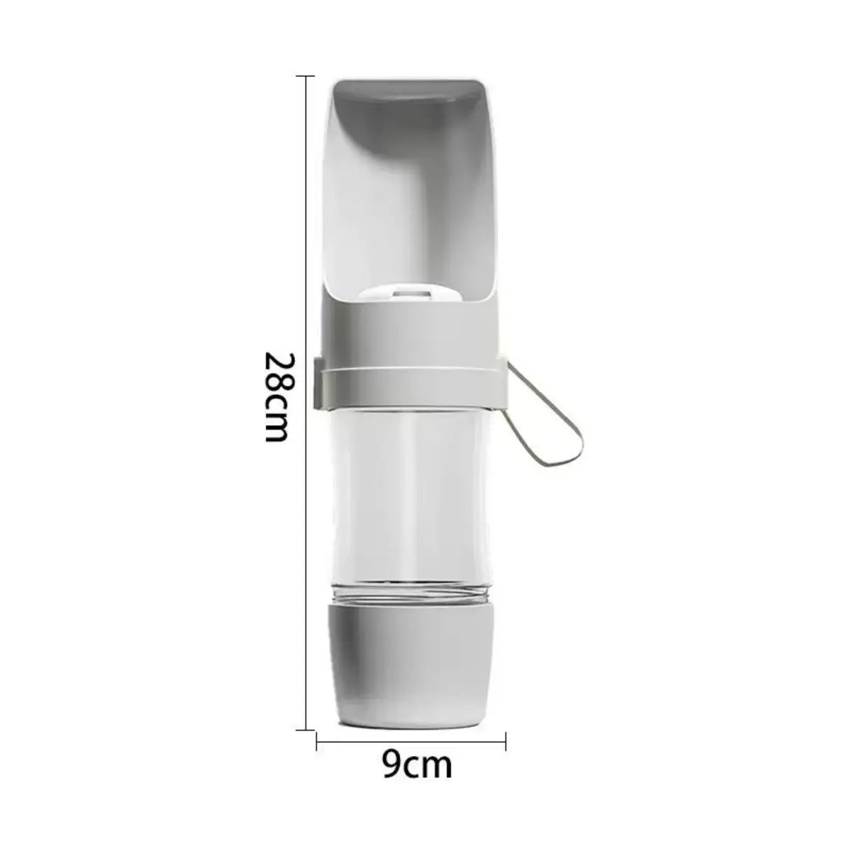 Portable Dog & Cat Water Bottle 500ml with Food Storage