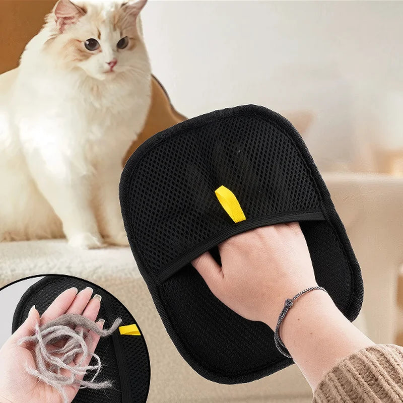 Reusable Pet Hair Removal Grooming Gloves